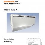 Titelbild der technischen Anleitung einer SchwankAir Torluftschleier des Models YAC A.